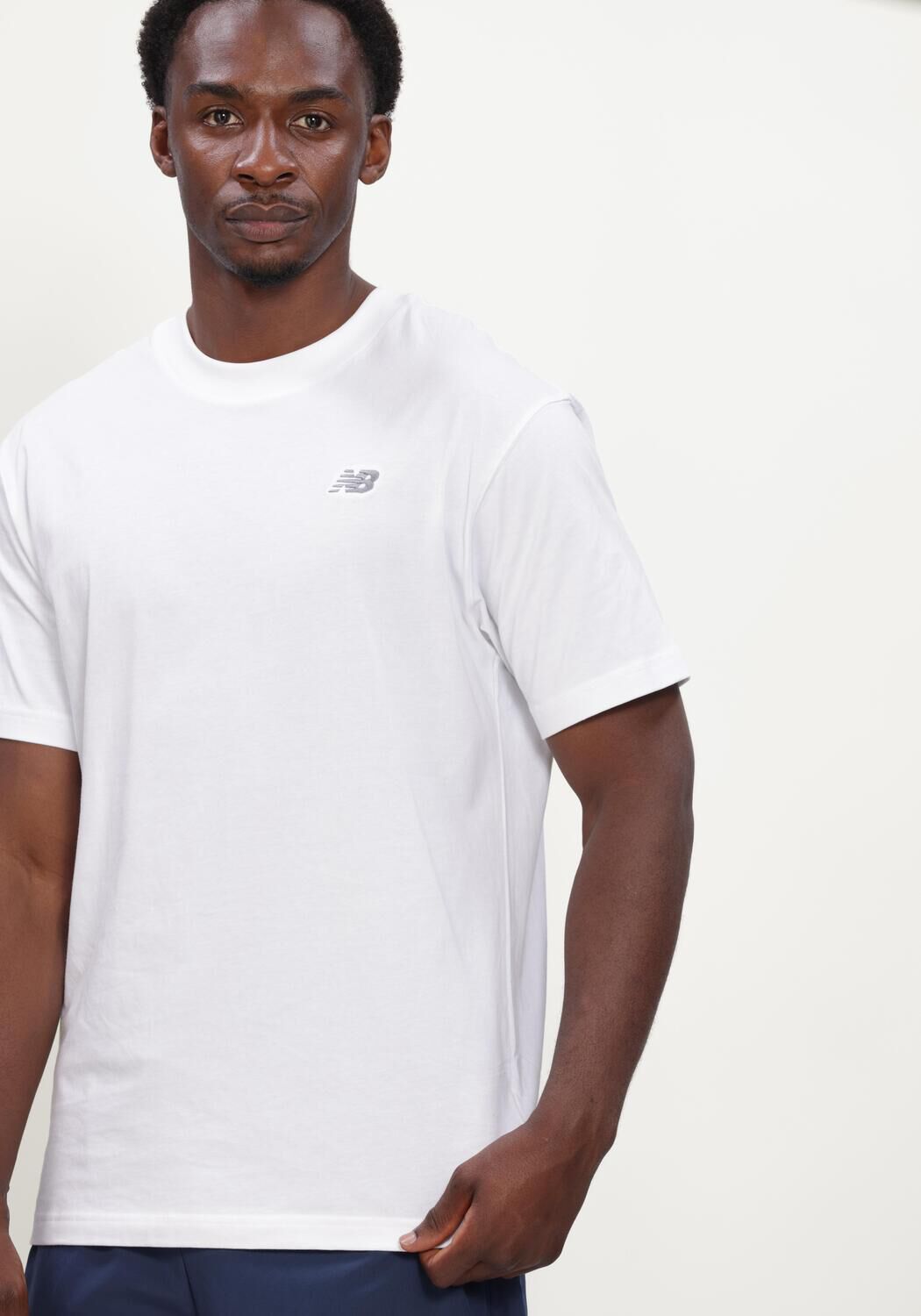 Witte NEW BALANCE Sportshirts SE CTN SS - large
