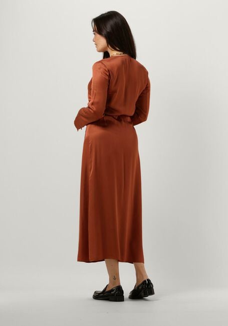 Rode MODSTRÖM Midi jurk FLOREMD WRAP DRESS - large