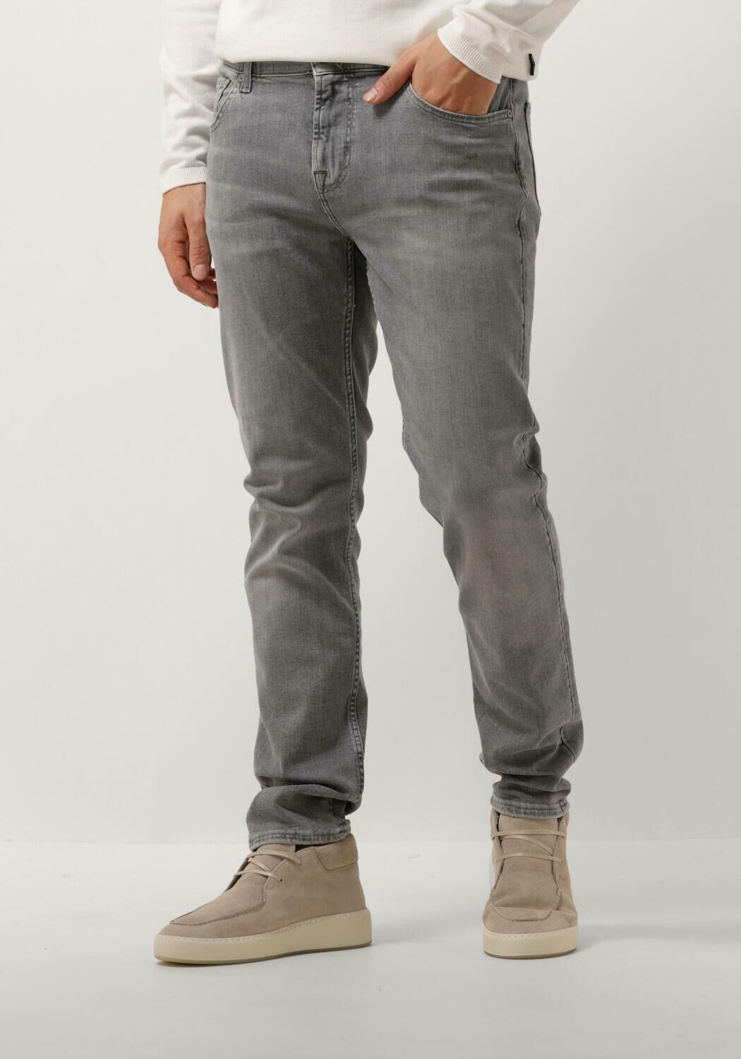 7 FOR ALL MANKIND Heren Jeans Slimmy Tapered Grijs