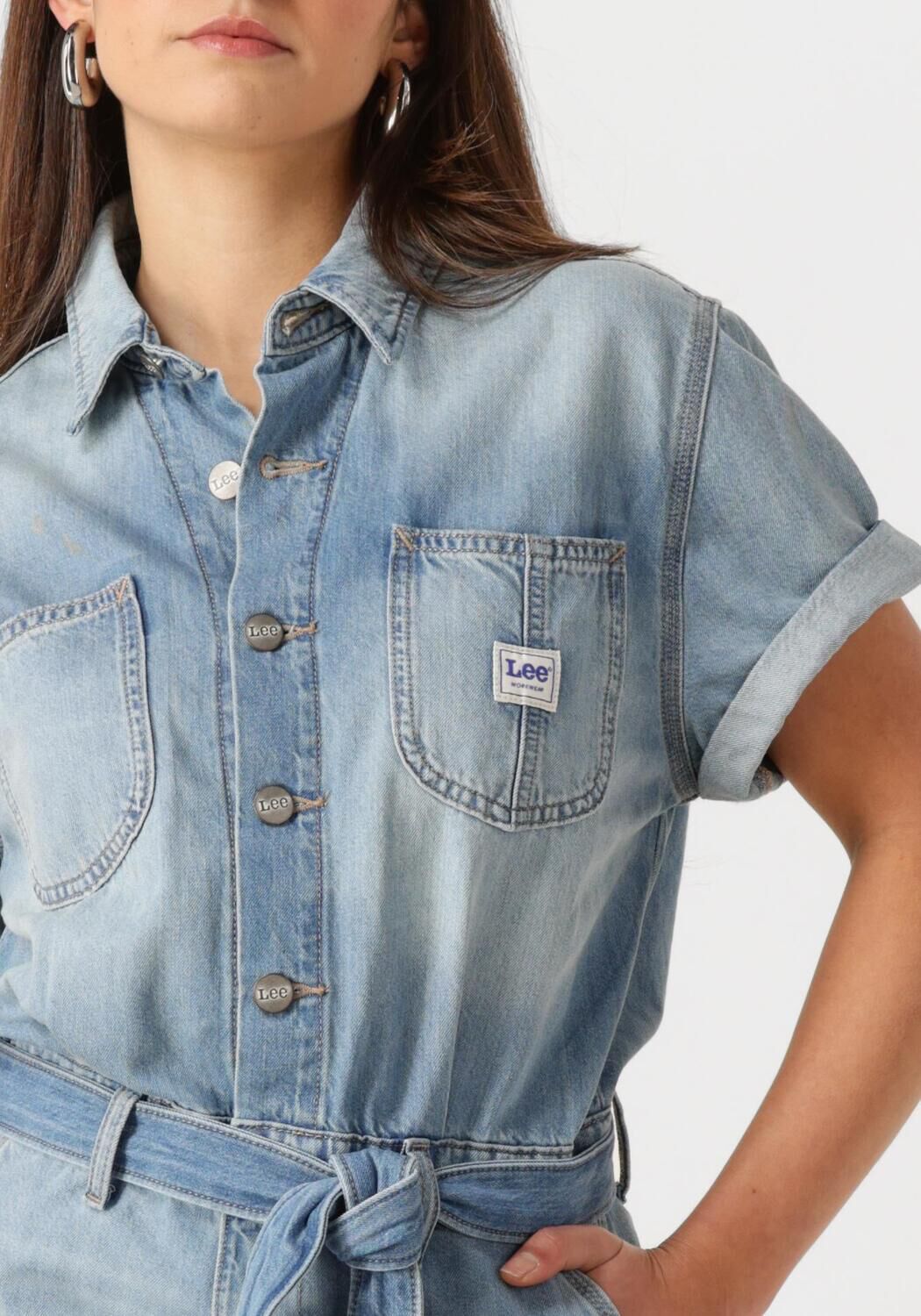 LEE Dames Jumpsuits Chore Shortall Lichtblauw