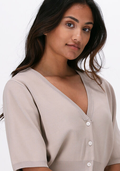 Beige GESTUZ Vest MATTHEAGZ SS RIB CARDIGANV - large