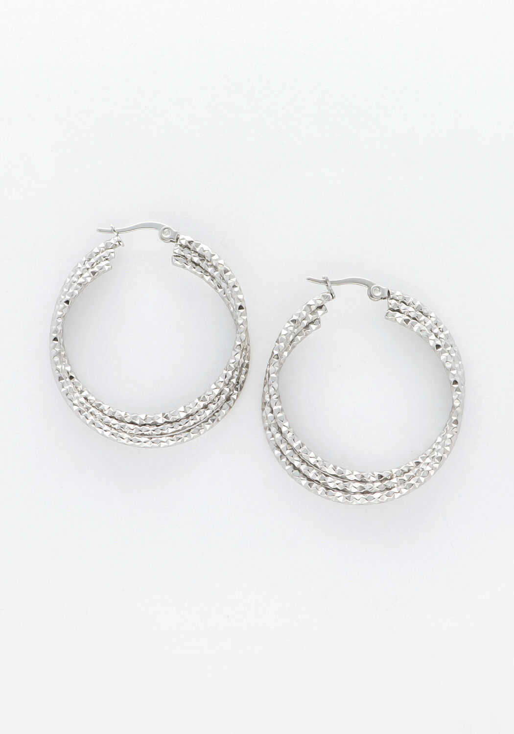 Zilverkleurig NOTRE-V Oorbellen EARRING DOUBLE RING