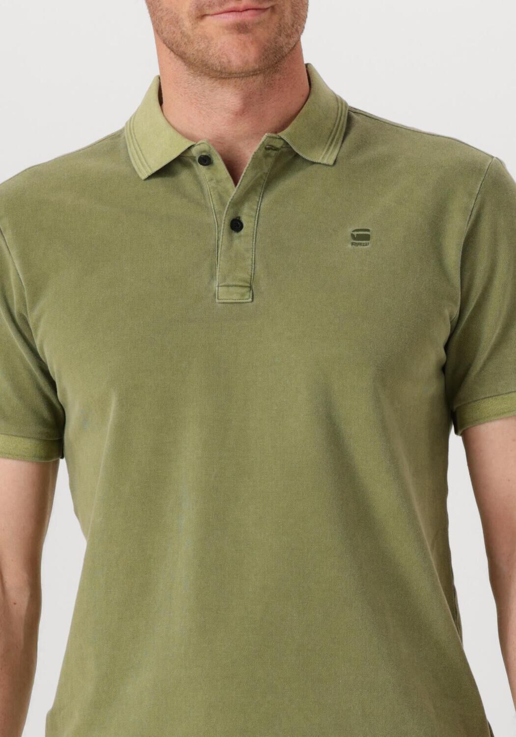 G-STAR RAW Heren Polo's & T-shirts Dunda Overdyed Slim Polo S\s Groen