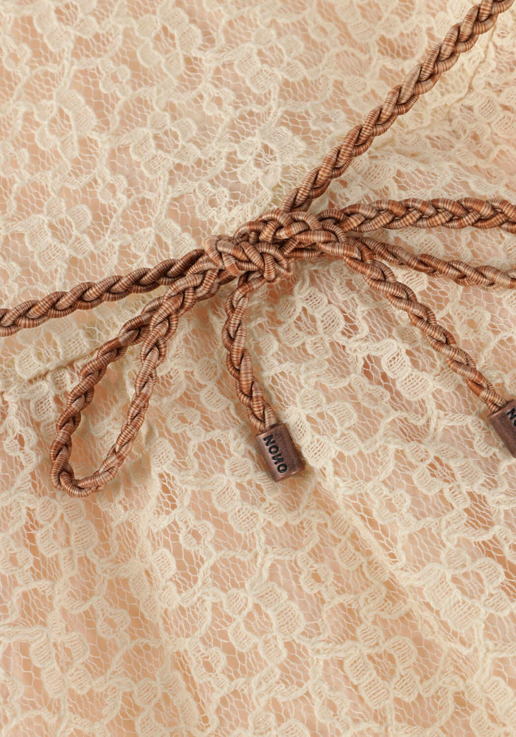 NONO Meisjes Jurken Milly Lace Dress Beige