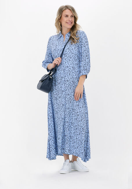 Blauwe Y.A.S. Maxi jurk YASCLORA 3/4 LONG SHIRT DRESS - large
