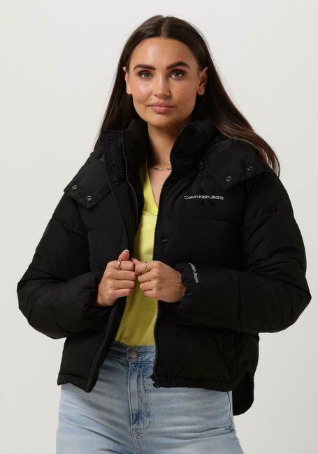 Zwarte CALVIN KLEIN Gewatteerde jas MONOLOGO MW ND SHORT PUFFER - large