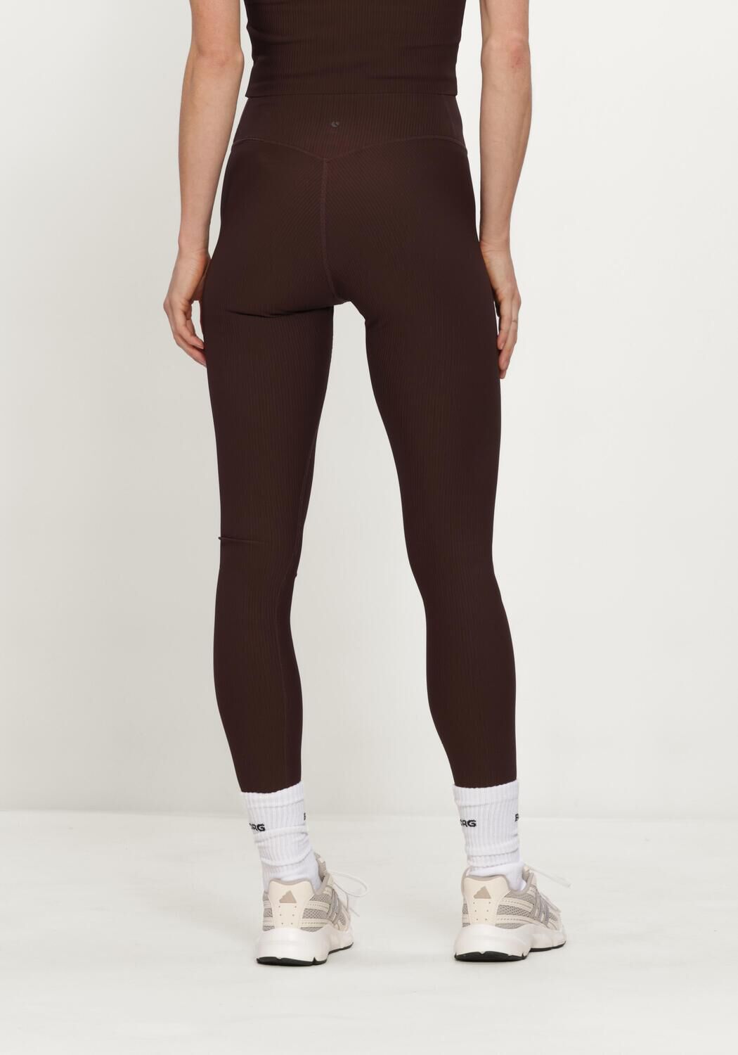 BJORN BORG Dames Broeken Studio Ribbed Tights Bruin