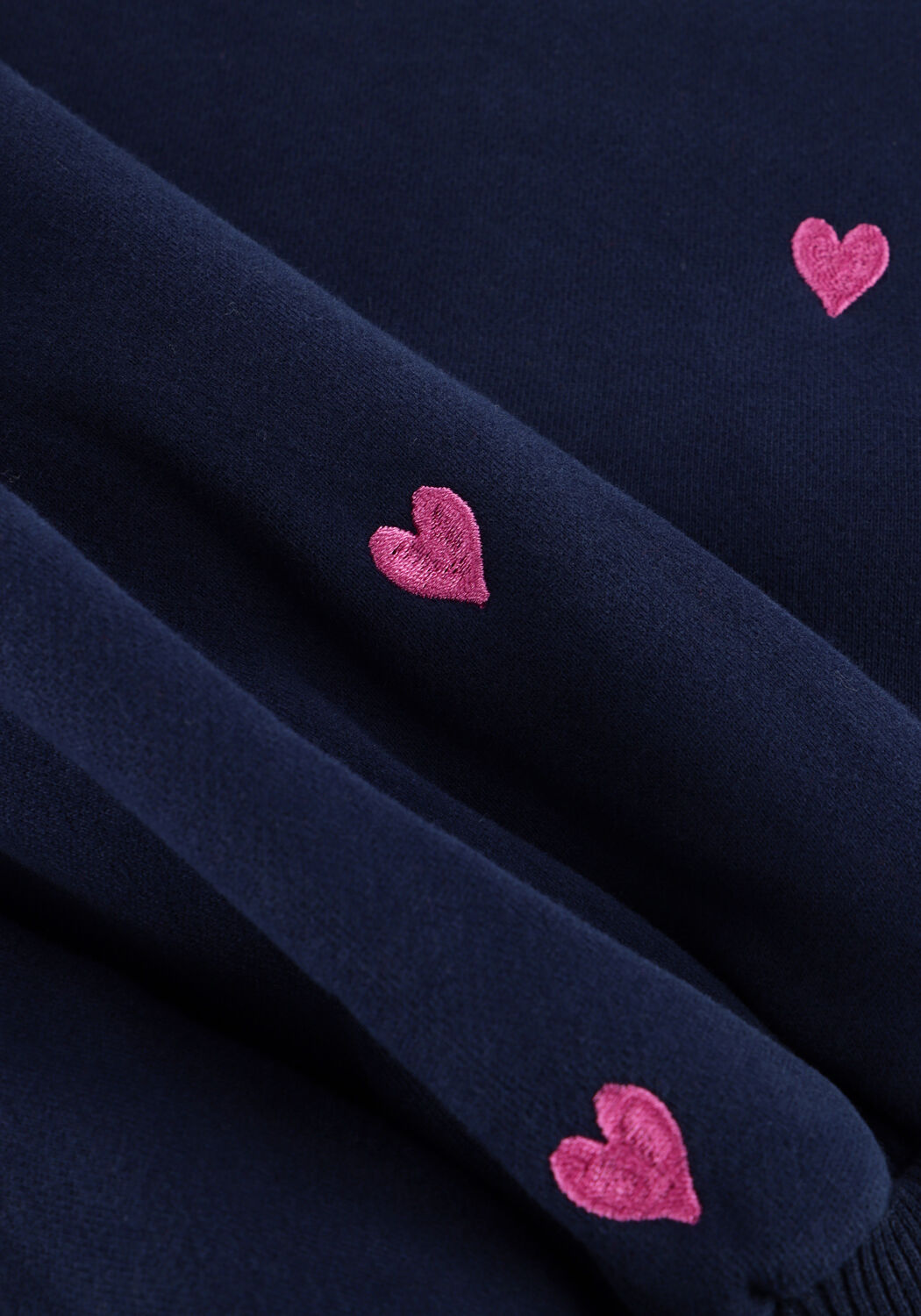 Donkerblauwe YDENCE Trui SWEATER HEARTS - large