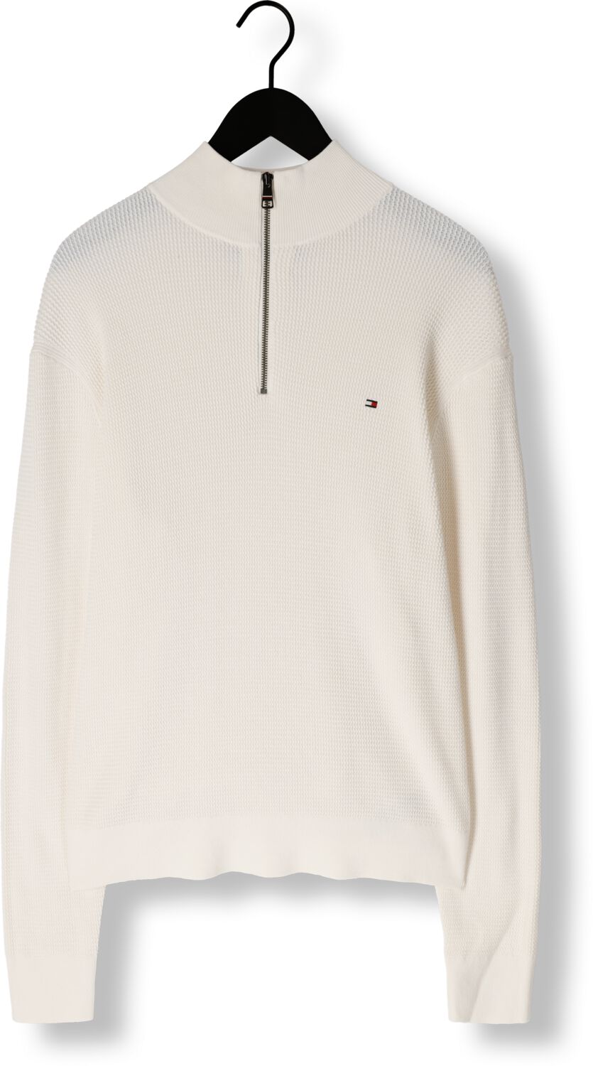 TOMMY HILFIGER Heren Truien & Vesten Racking Structure Zip Mock Creme
