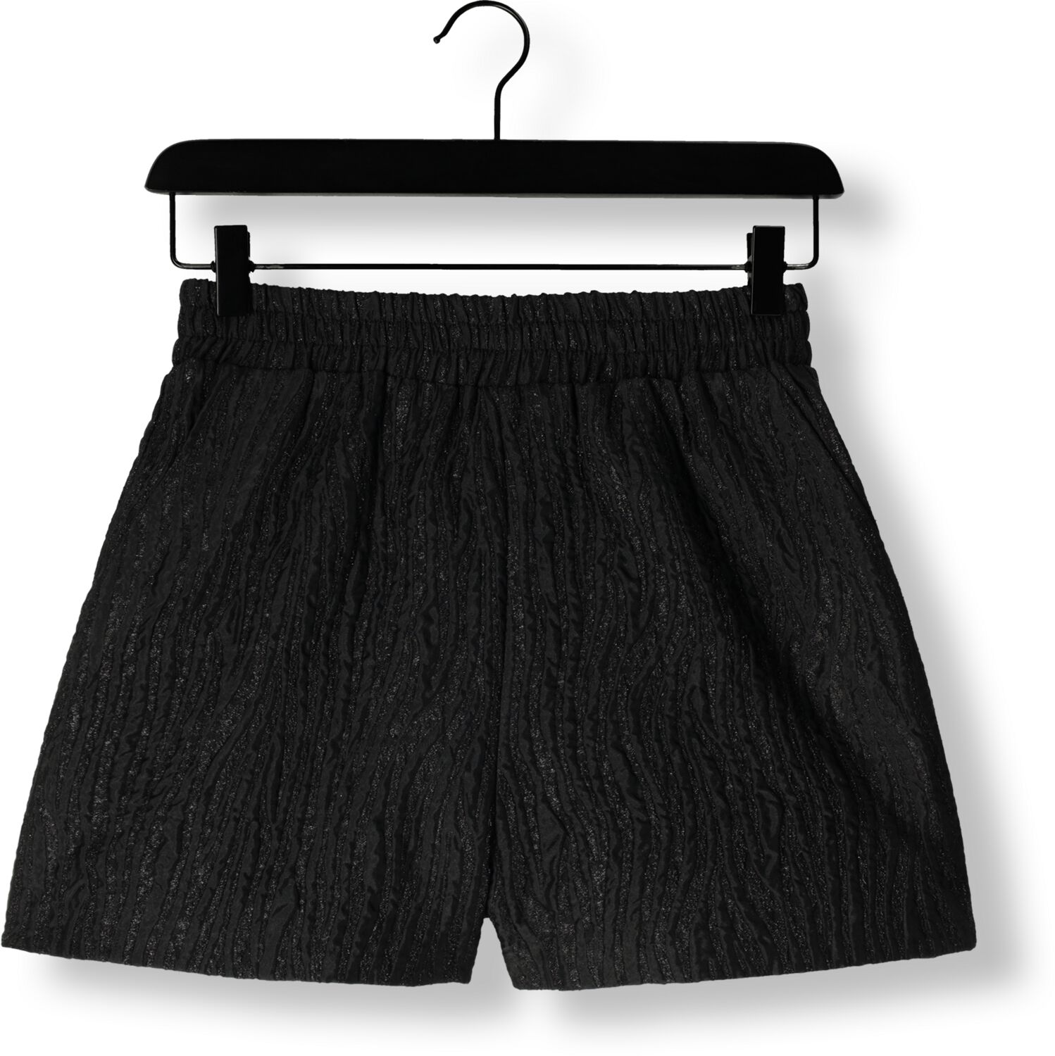 COLOURFUL REBEL Dames Broeken Florence Zebra Lurex Jacquard Short Zwart