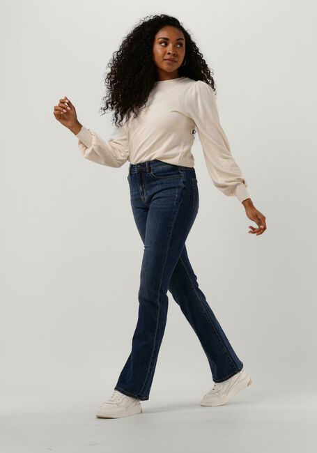 Ecru SUMMUM Trui PUFFY SLEEVE SWEATER BASIC KNIT (7S550) - large