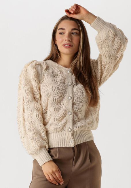 Beige Y.A.S. Vest YASBUBBLE LS KNIT CARDIGAN S. - large