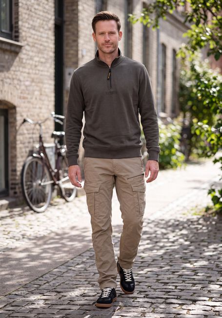 Donkergrijze PME LEGEND Trui HALF ZIP COLLAR FLAT - large