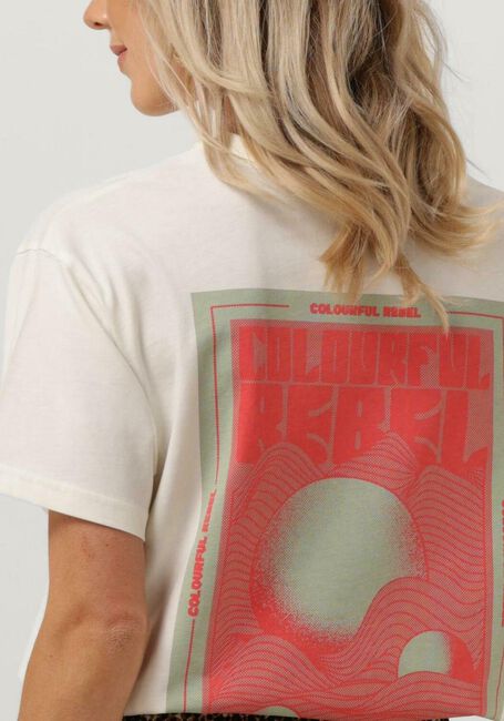 Gebroken wit COLOURFUL REBEL T-shirt WAVES LOOSEFIT TEE - large