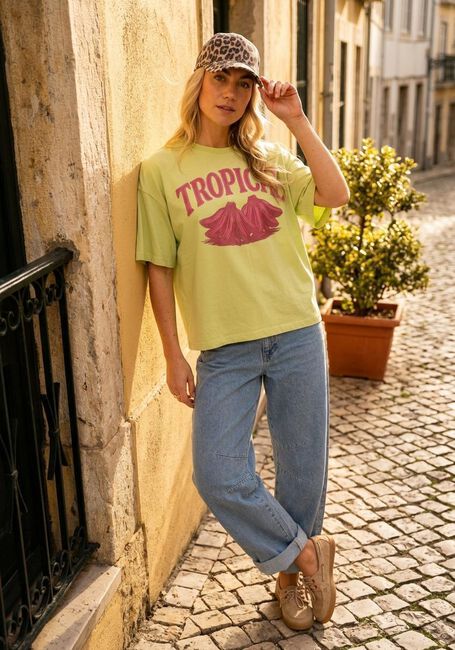 Groene YDENCE T-shirt T-SHIRT TROPICAL - large