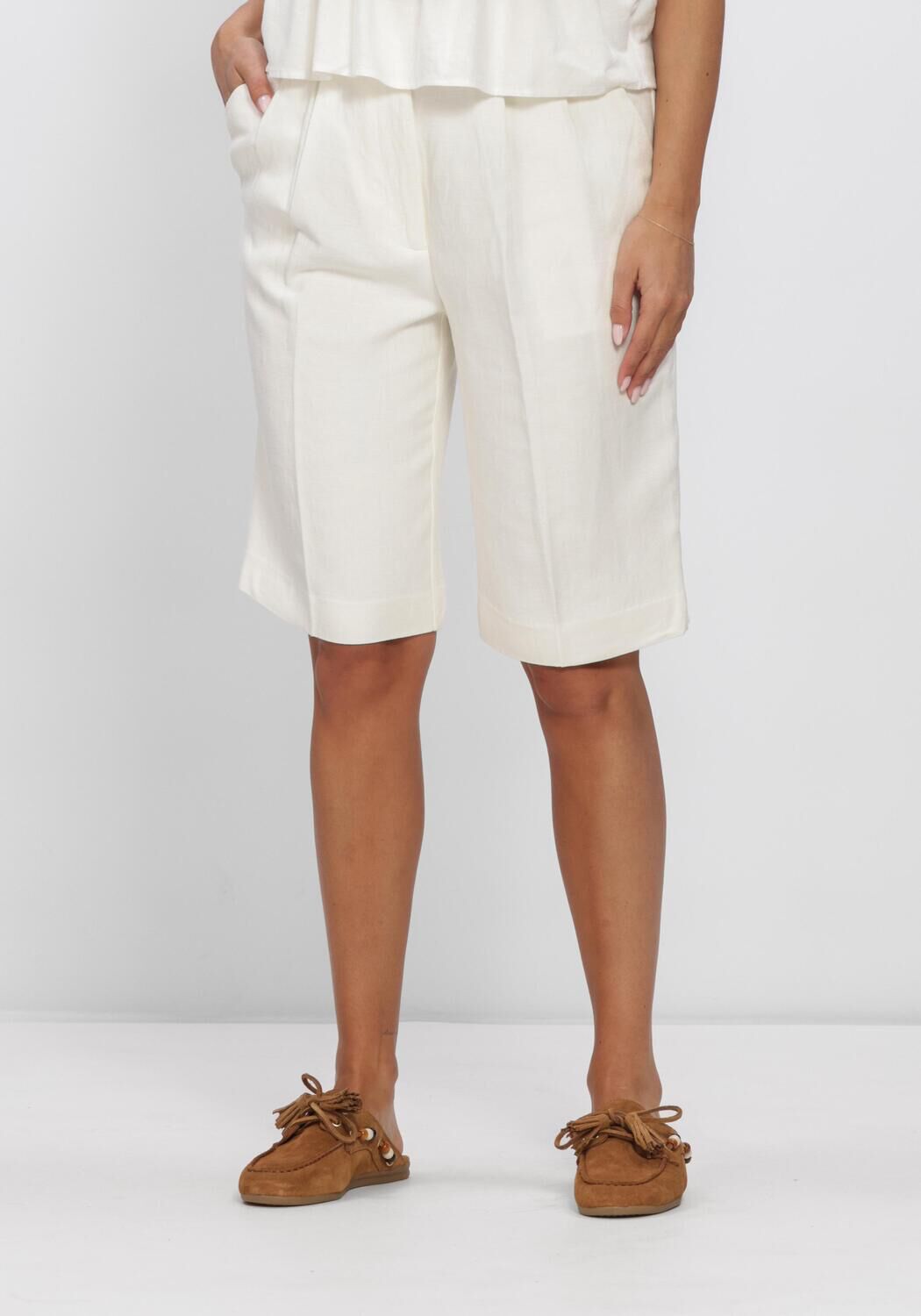 Witte SECOND FEMALE Broeken LINO SHORT - large