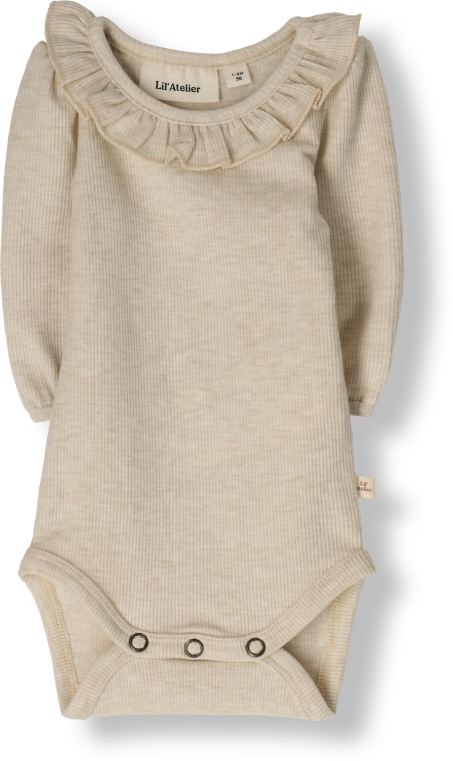 LIL' ATELIER Baby Rompers Nbfdarla Ls Slim Body Lil Beige
