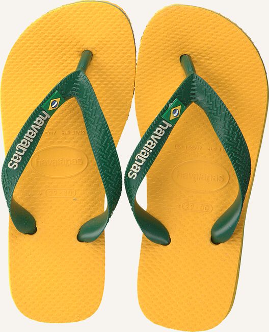 Gele HAVAIANAS Teenslippers BRASIL LOGO KIDS Gele HAVAIANAS Teenslippers BRASIL LOGO KIDS - large