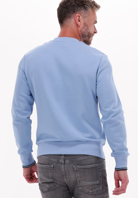 Lichtblauwe FRED PERRY Trui CREW NECK SWEATSHIRT - large
