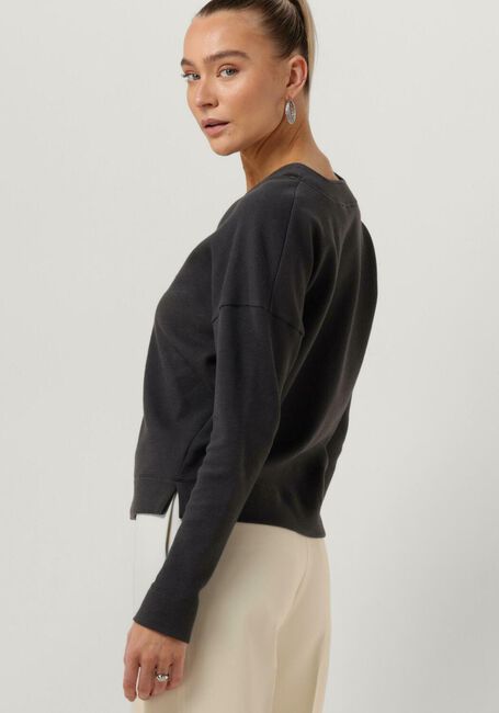 Grijze VANILIA Top V-NECK CUTOUT TEXTURE TOP - large