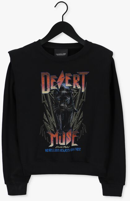Zwarte COLOURFUL REBEL Sweater DESERT MUSE PADDED SHOULDER SW - large