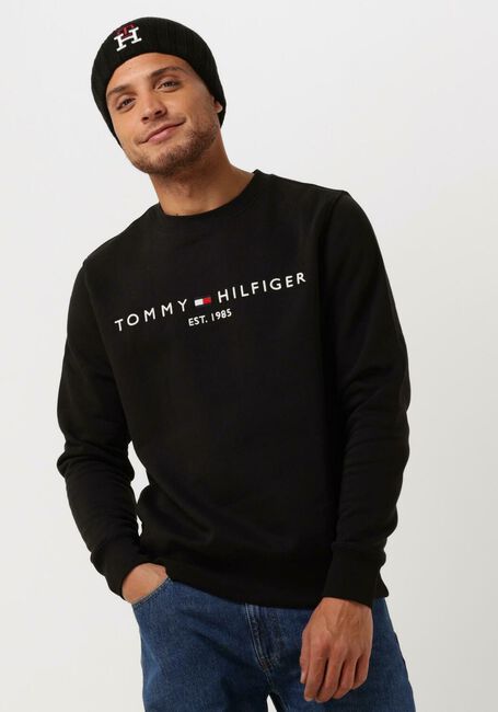 Beschuldigingen ergens bij betrokken zijn Levendig Zwarte TOMMY HILFIGER Sweater TOMMY LOGO SWEATSHIRT | Omoda