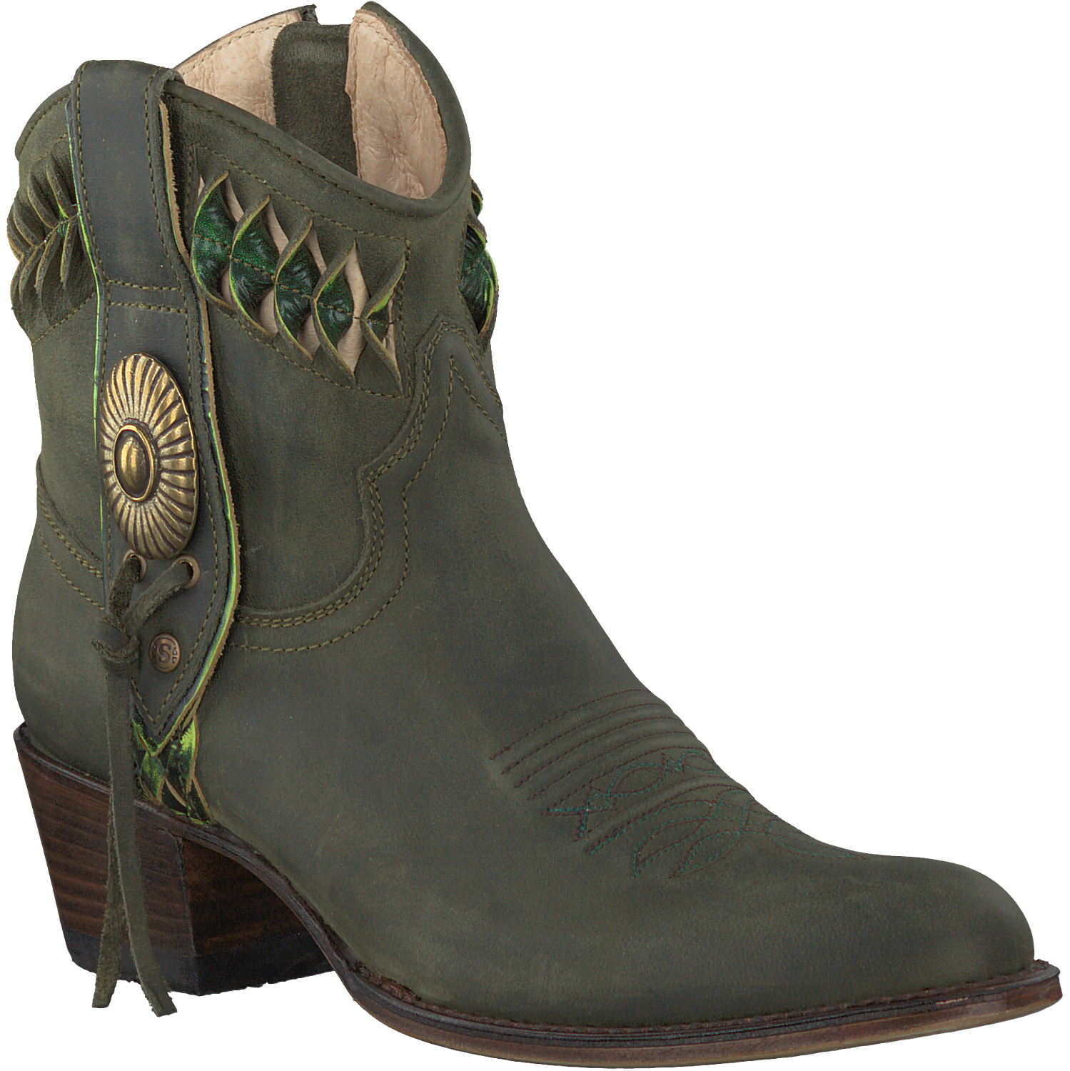 Groene SENDRA Cowboylaarzen 13387 | Omoda Groene SENDRA Cowboylaarzen 13387 | Omoda