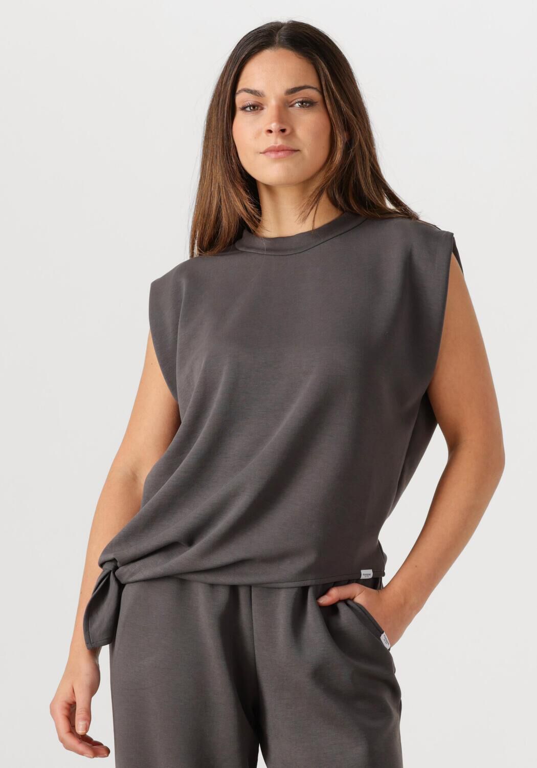 Penn&Ink N.Y Casual T-shirt met uniek ontwerp Gray Dames