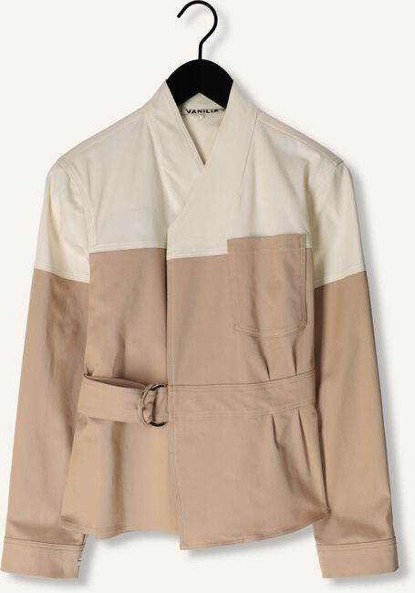 Beige VANILIA Blazer WRAP TWILL POCKET Beige VANILIA Blazer WRAP TWILL POCKET - large
