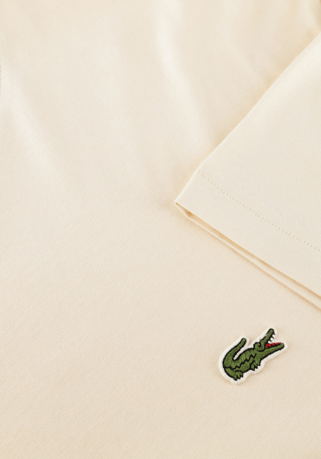 Creme LACOSTE T-shirt COTTON T-SHIRT - large