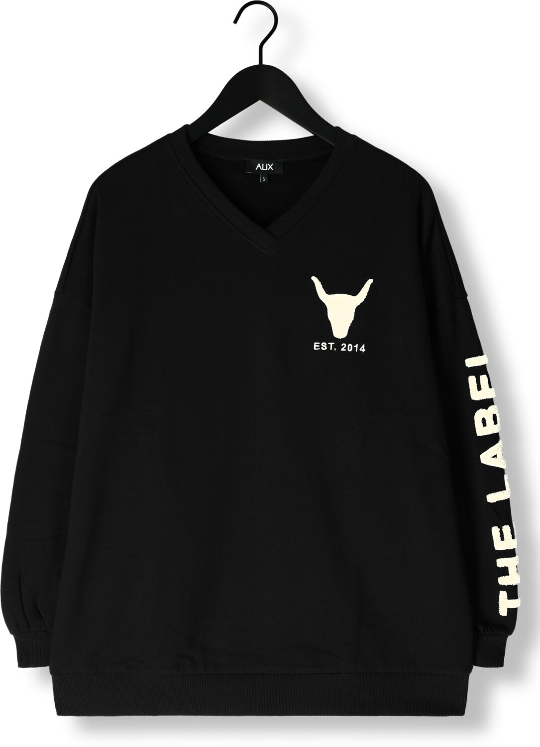 ALIX THE LABEL Dames Truien & Vesten Ladies Knitted The Label Sweater Zwart