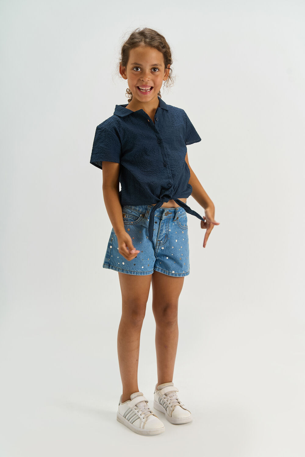 Blauwe THE NEW T-shirt TNTESSA - large