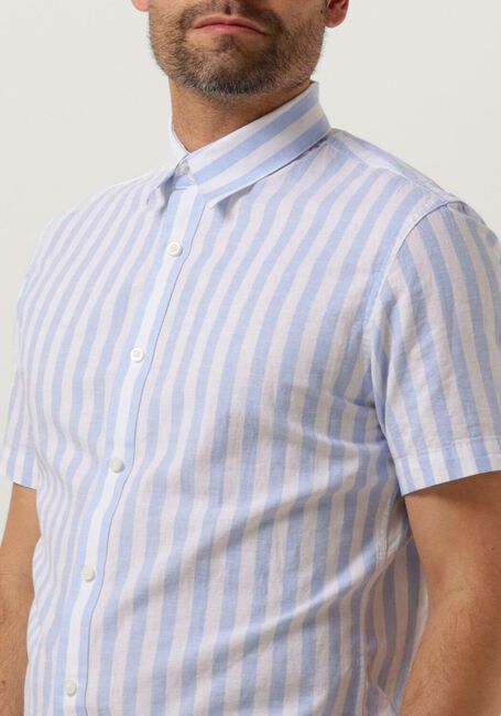 Blauwe SELECTED HOMME Casual overhemd SLHSLIMNEW-LINEN SHIRTS SS CLASSIC W - large