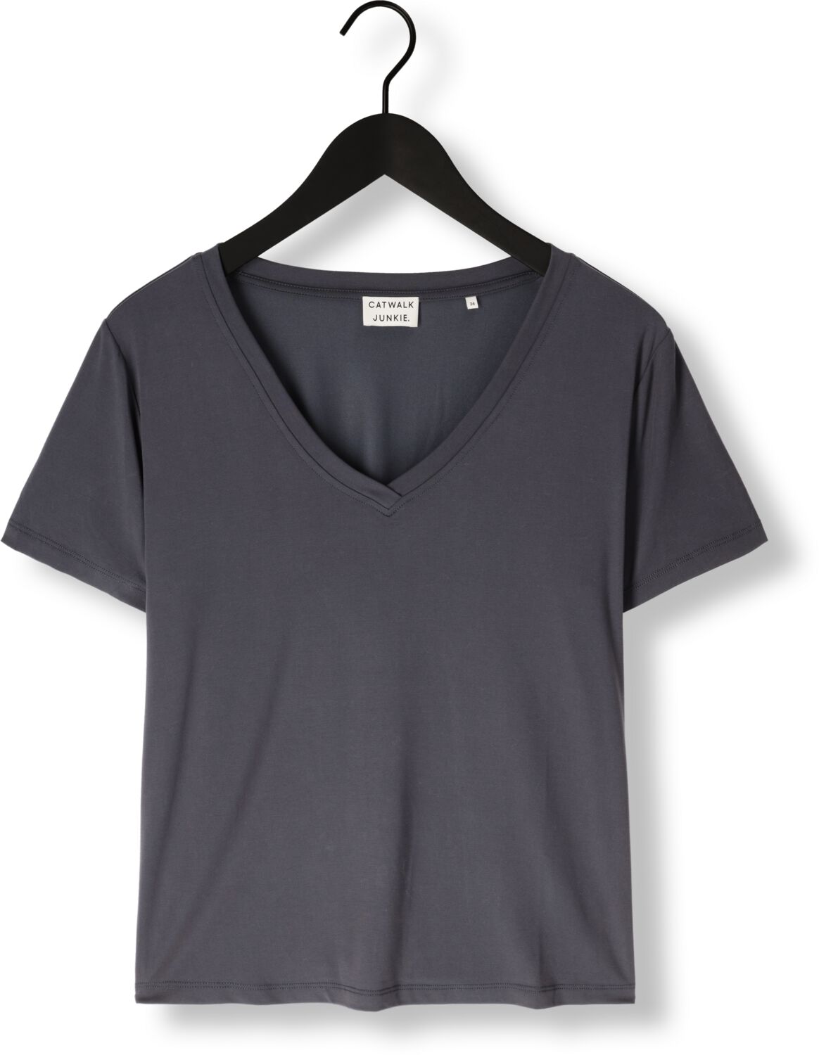 CATWALK JUNKIE Dames Tops & T-shirts Tshirt With Vneck Grijs