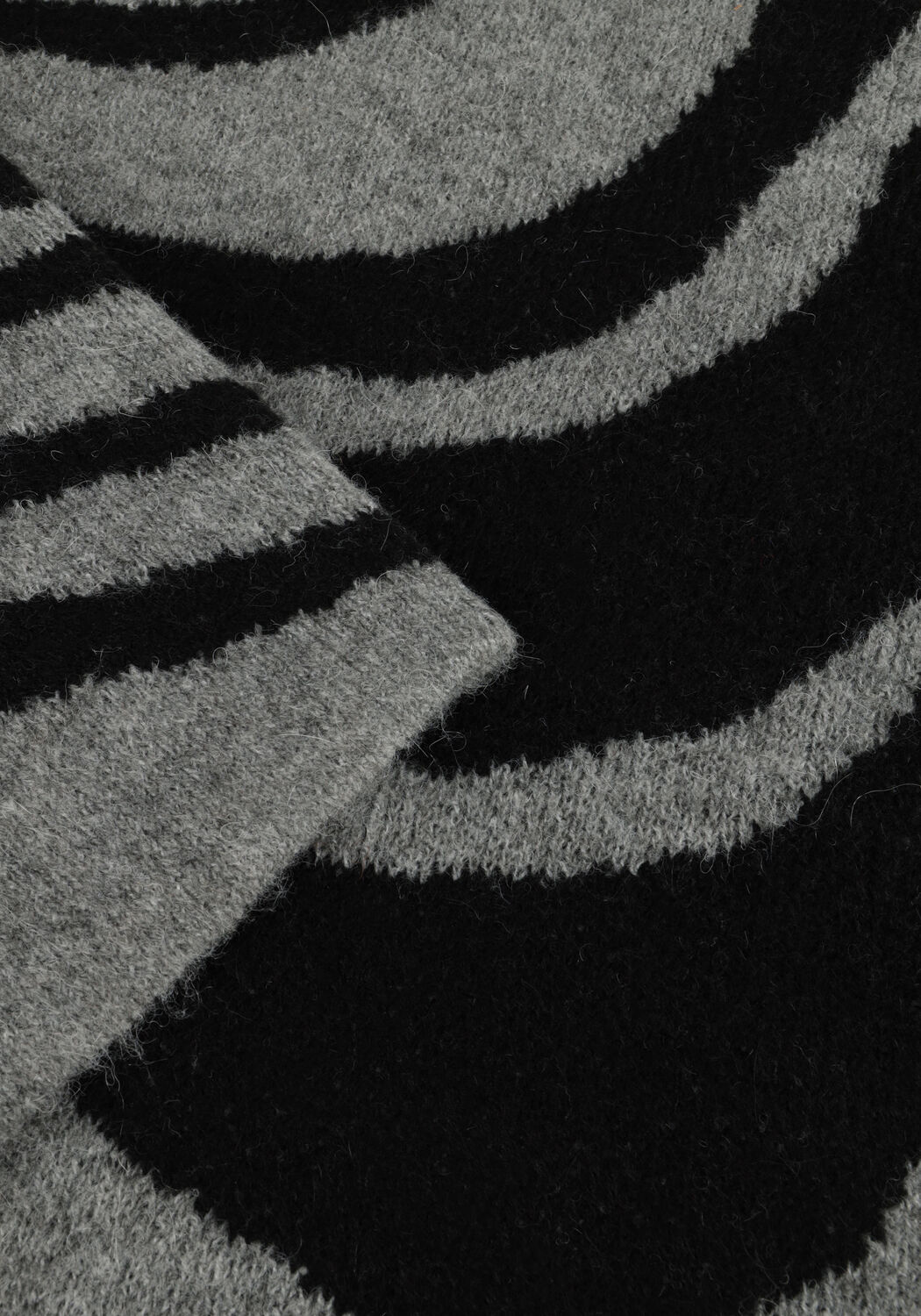 Grijze OBJECT Trui OBJDIANA LO L/S KNIT PULLOVER - large