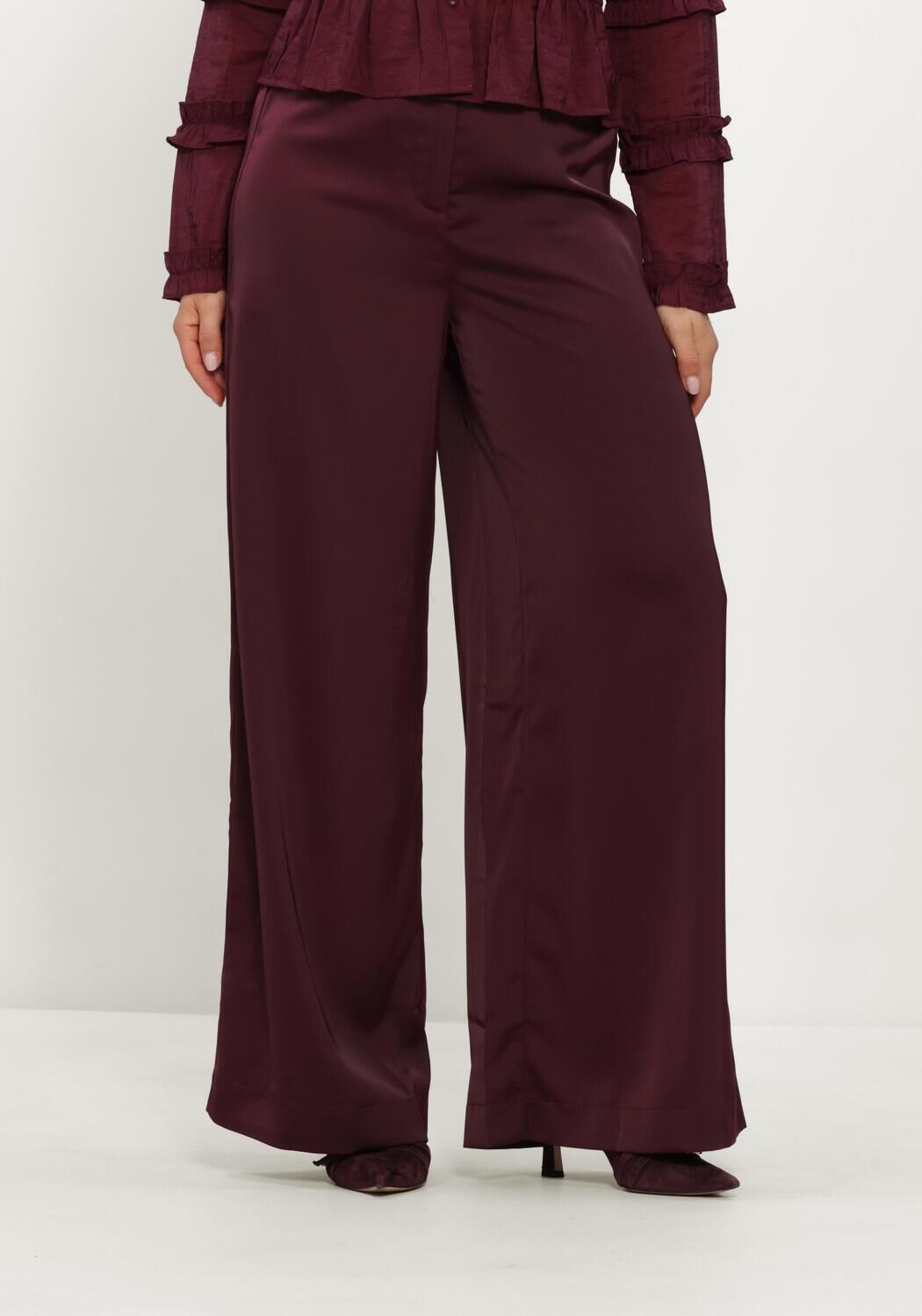 Y.A.S. YAS Dames Broeken Yaspelana Hw Palazzo Pant Bordeaux