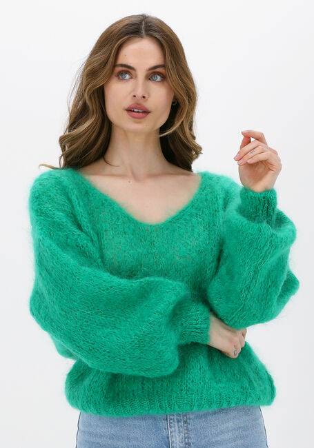 Groene AMERICAN DREAMS Trui MILANA LS MOHAIR KNIT - large