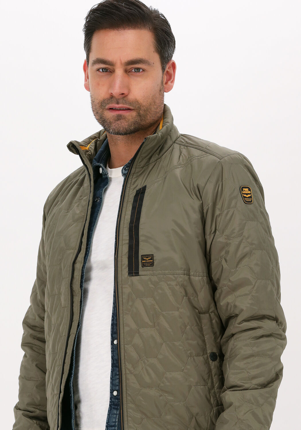 olijf pme legend gewatteerde jas bomber jacket raider ii taffetar
