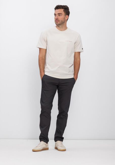 Beige CAST IRON T-shirt RELAXED FIT PEACHED JERSEY - large