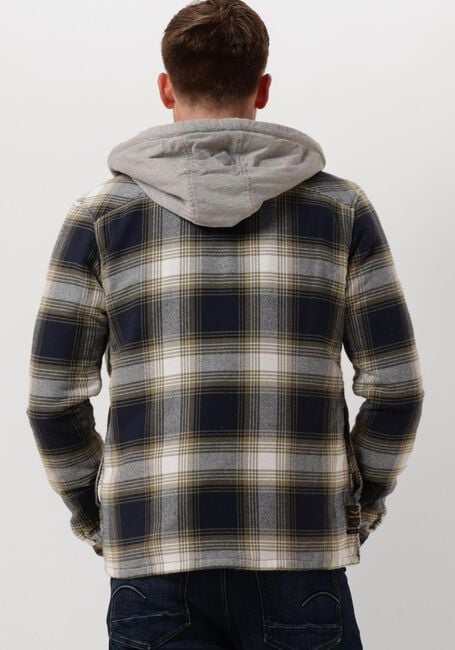 Blauwe PME LEGEND Overhemden LONG SLEEVE SHIRT CTN FLANEL CHECK QUILTED - large