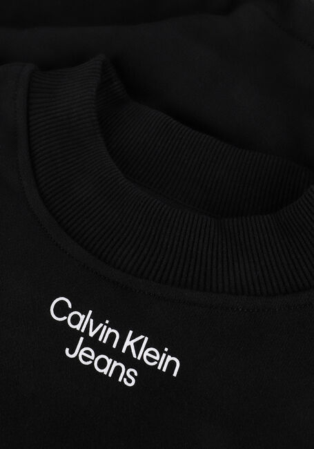 Zwarte CALVIN KLEIN Sweater STACKED LOGO MOCKNECK SWEATSHIRT - large