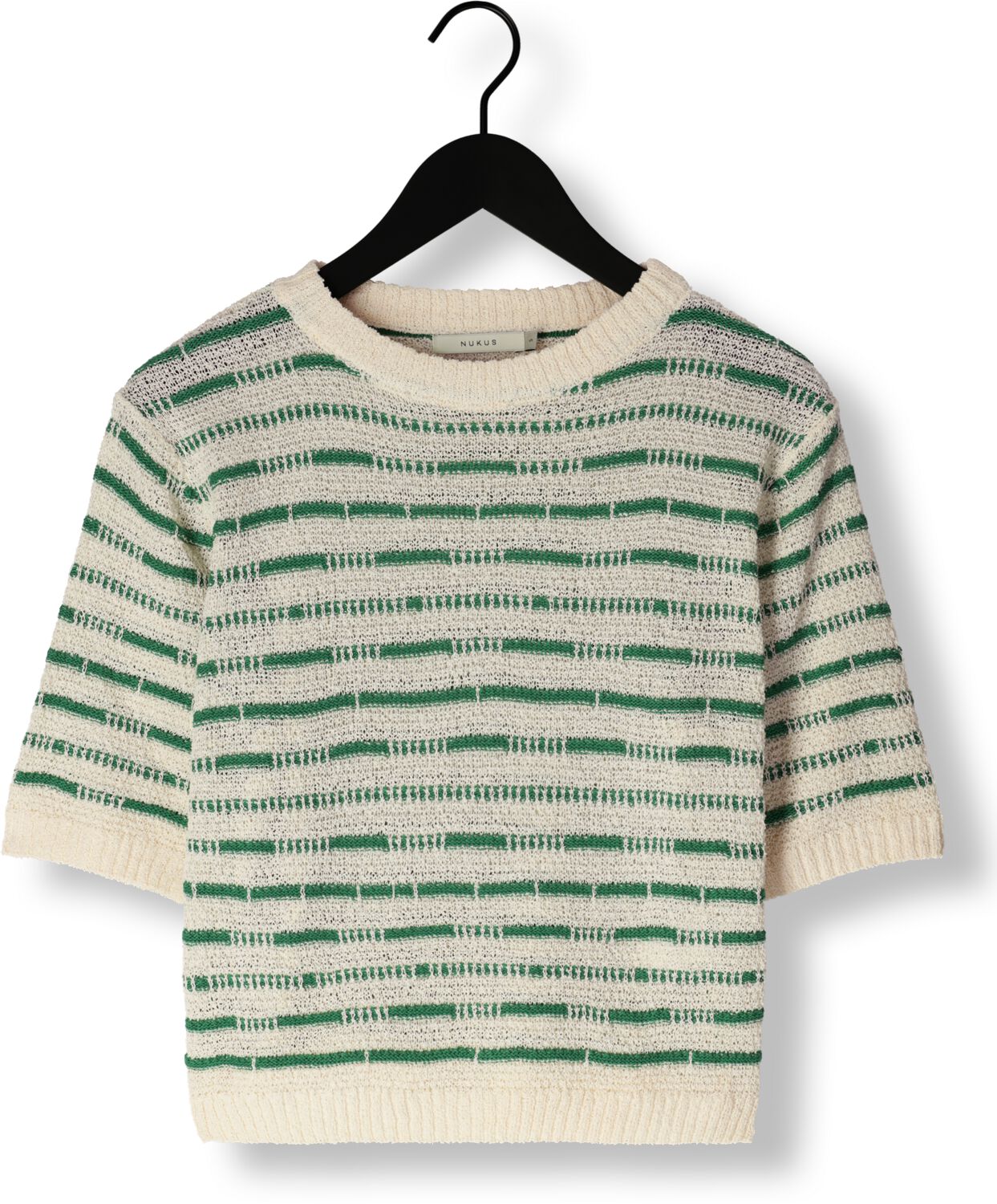 NUKUS Dames Truien & Vesten Vinna Pullover Ss Stripe Groen