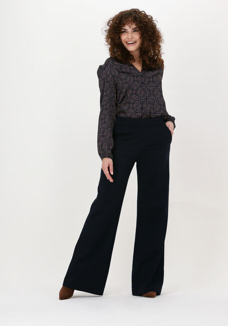 Blauwe SUMMUM Wijde broek TROUSERS BOOT CUT PUNTO MILANO - large