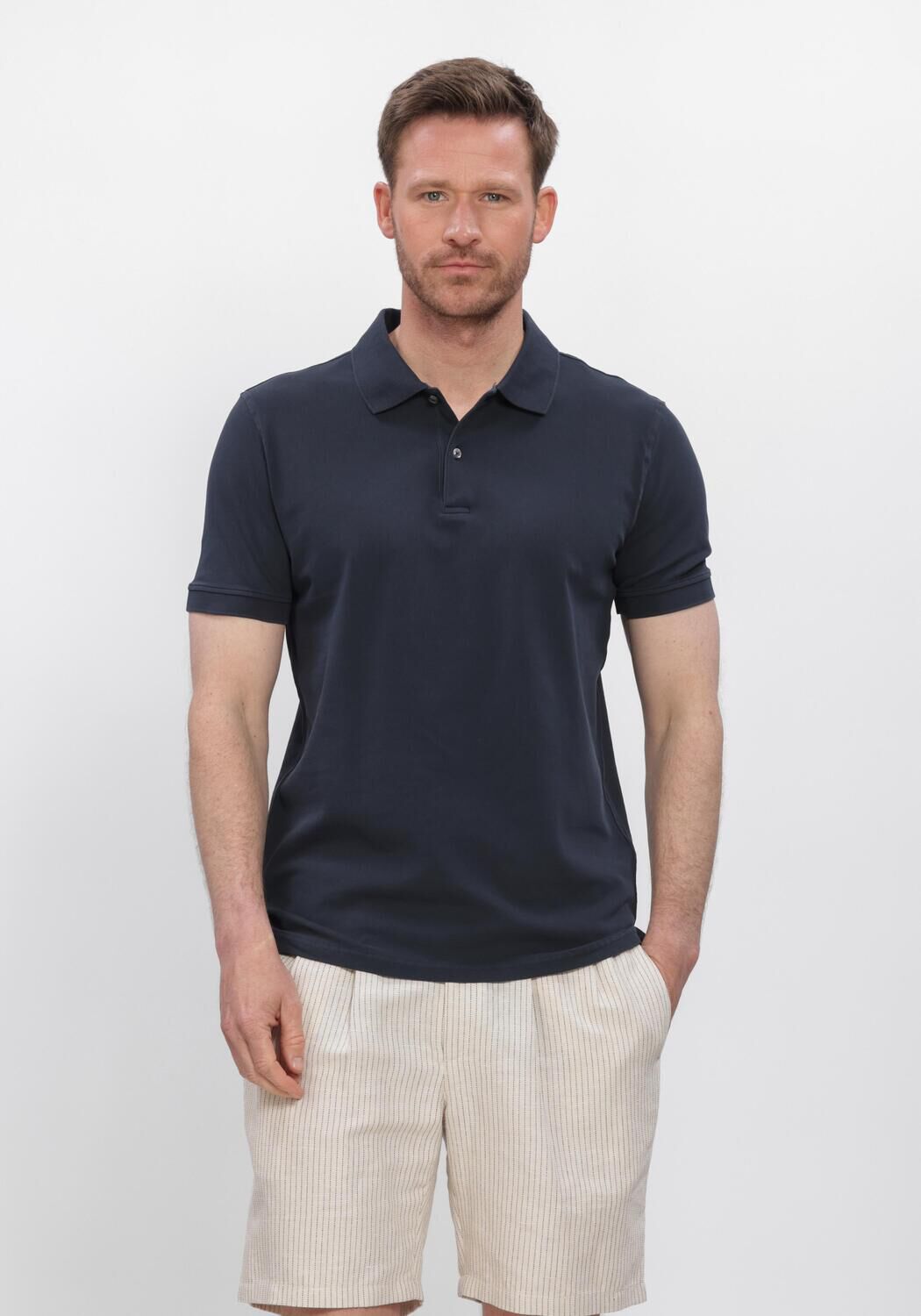 Donkerblauwe STEFANO LAURAN Polo POLO BJORN - large