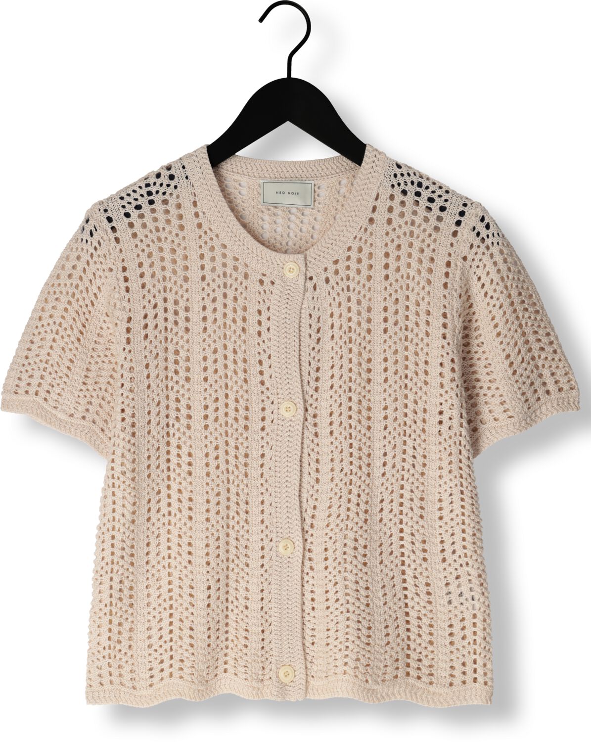 NEO NOIR Dames Tops & T-shirts Ellen Crochet Knit Cardigan Zand