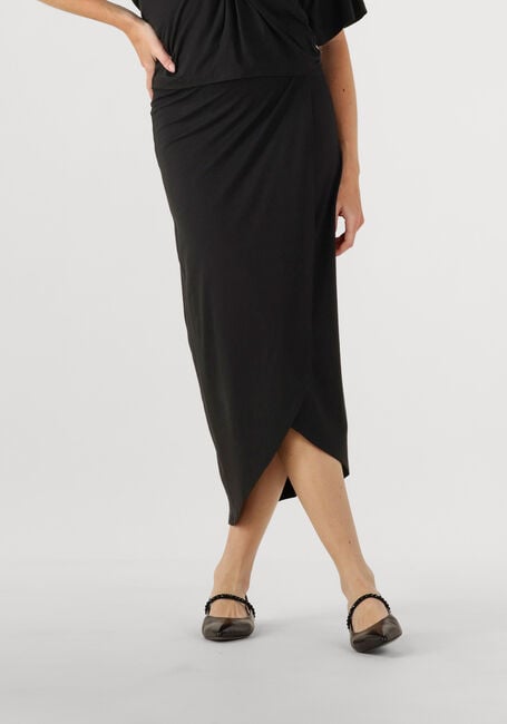 Zwarte JANSEN AMSTERDAM Midirok FALTA ROK V 663 - large
