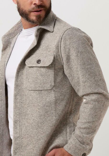 Beige PROFUOMO Overshirt OVERSHIRT HERRINGBONE - large