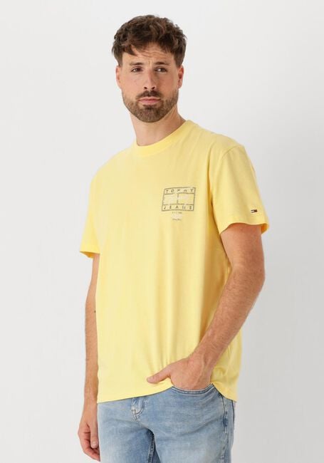 Gele TOMMY JEANS T-shirt TJM REG SIGN SPRAY SS T EXT - large