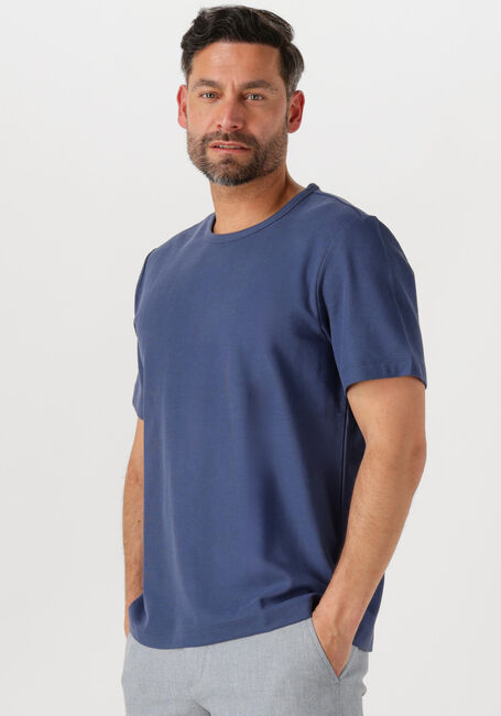 Blauwe SELECTED HOMME T-shirt SLHJOSEPH PIQUE SS O-NECK TEE - large