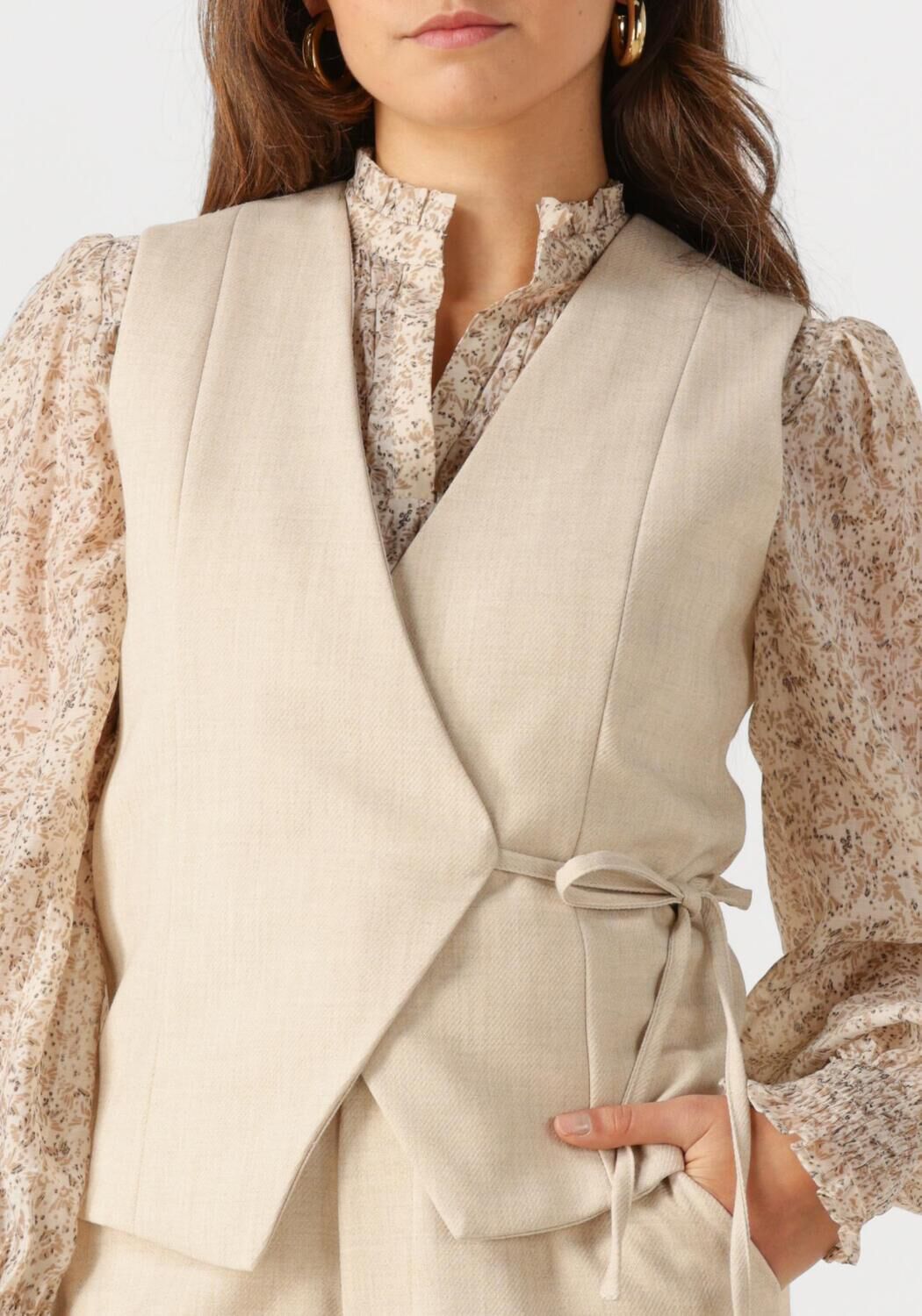 NEO NOIR Dames Blazers Samara Melange Waistcoat Beige